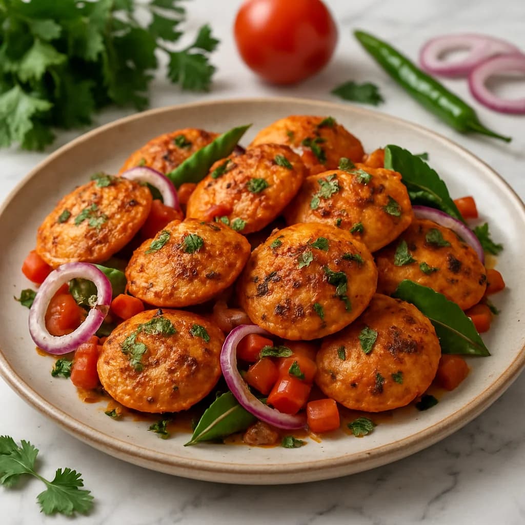 Spicy Tandoori Masala Idli recipe