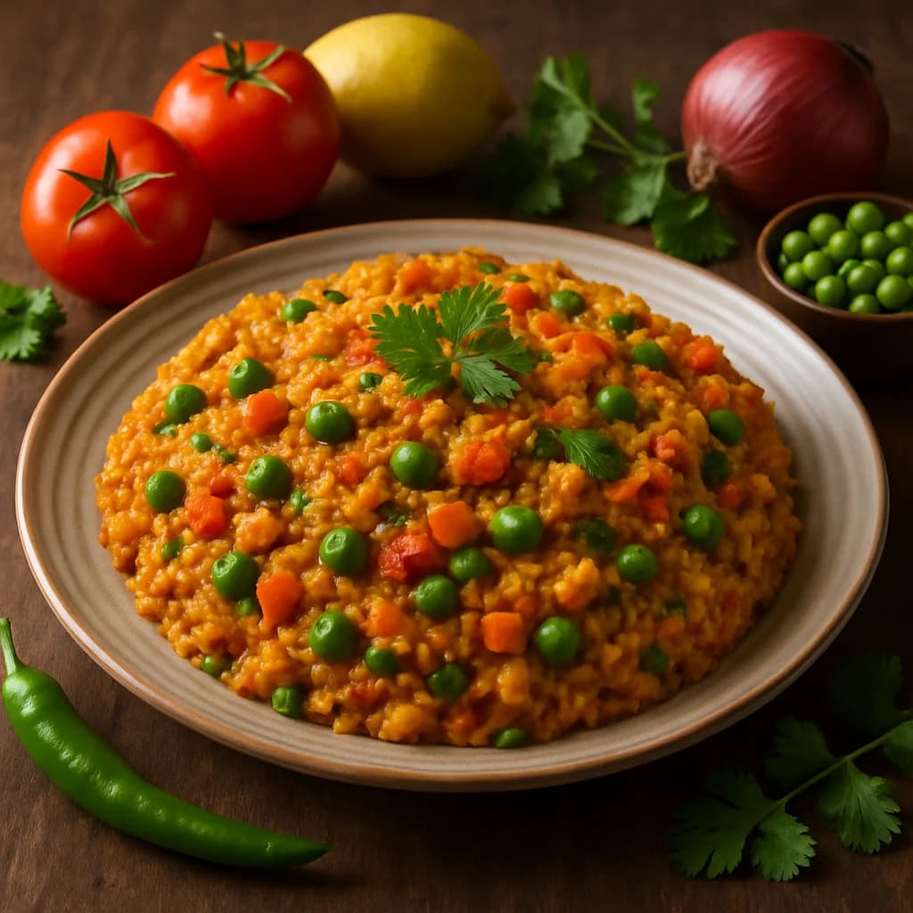 Spicy Tawa Masala Veg Khichdi recipe