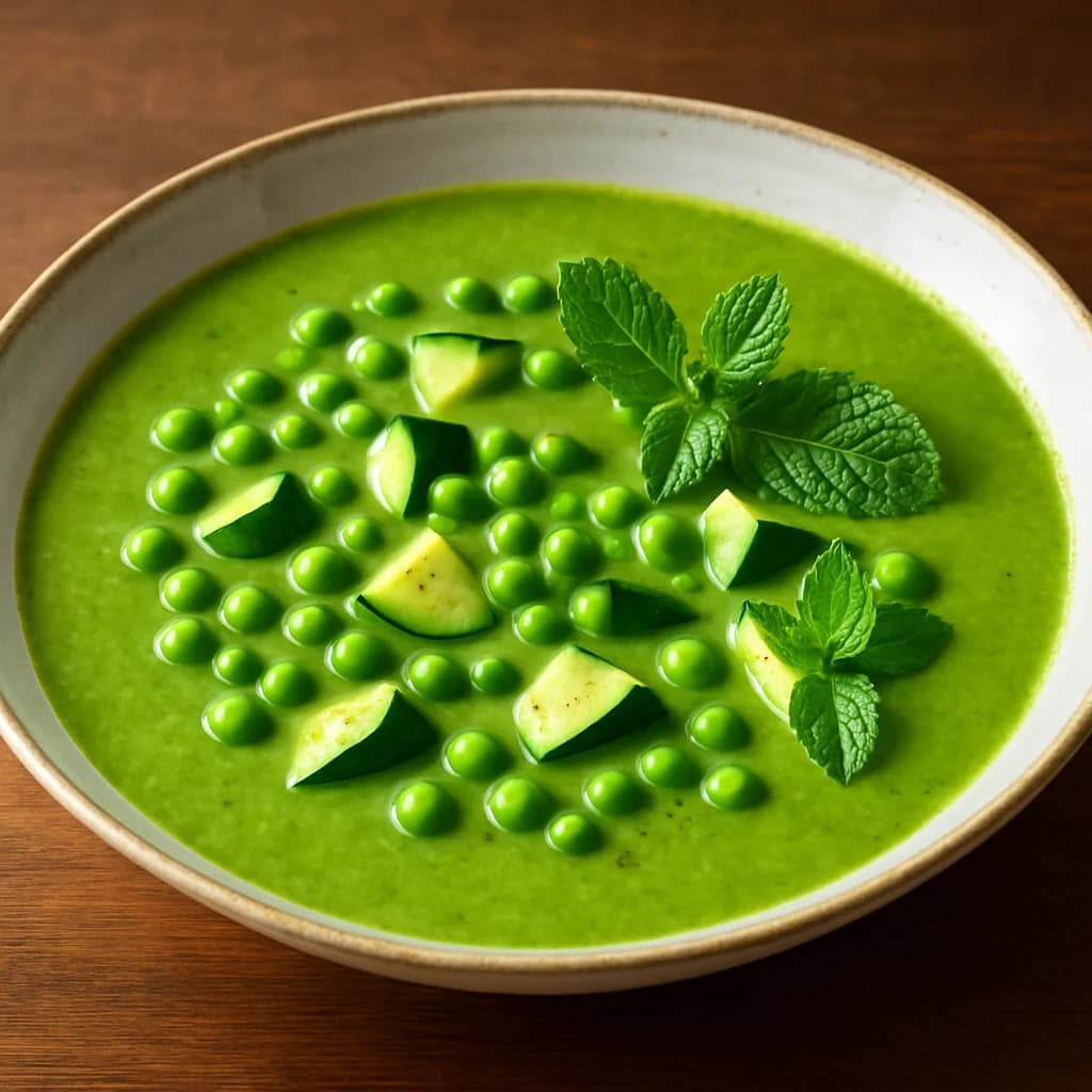 Spring Pea and Mint Fusion Soup recipe