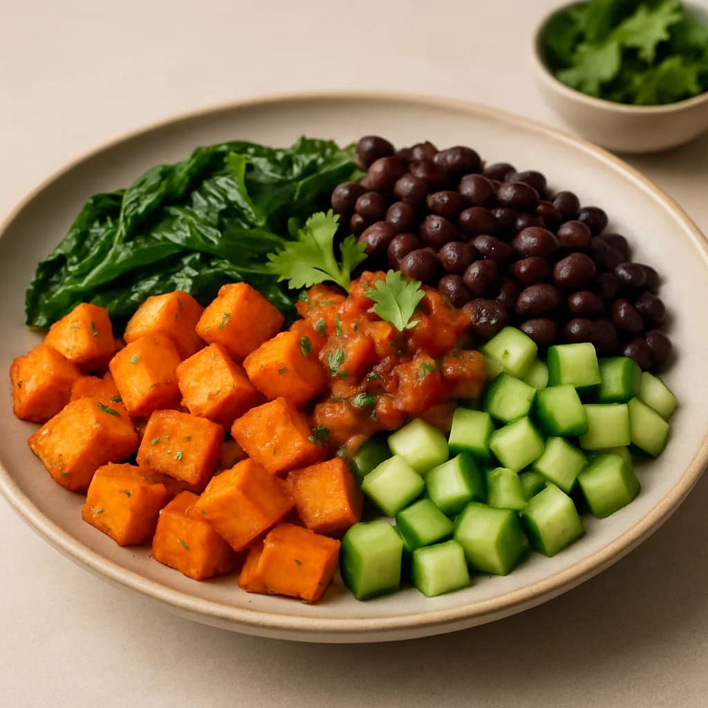 Sweet Potato & Black Bean Veggie Bowl recipe