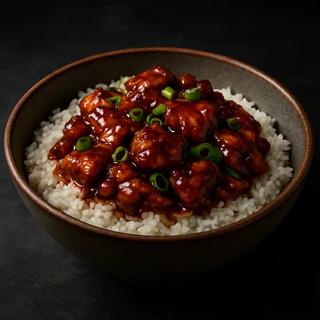 Szechuan-Hoisin Pork with Rice Bowls recipe