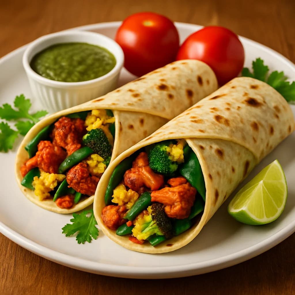 Tandoori Veggie Breakfast Wraps recipe