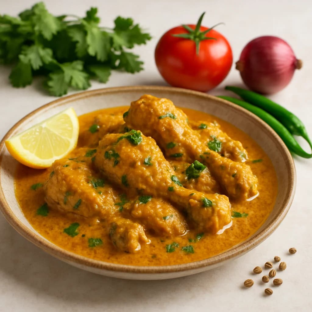 Tangy Hyderabadi Chicken Korma recipe