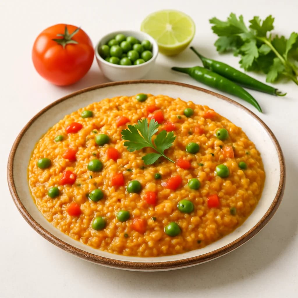 Tangy Masala Oats Khichdi recipe
