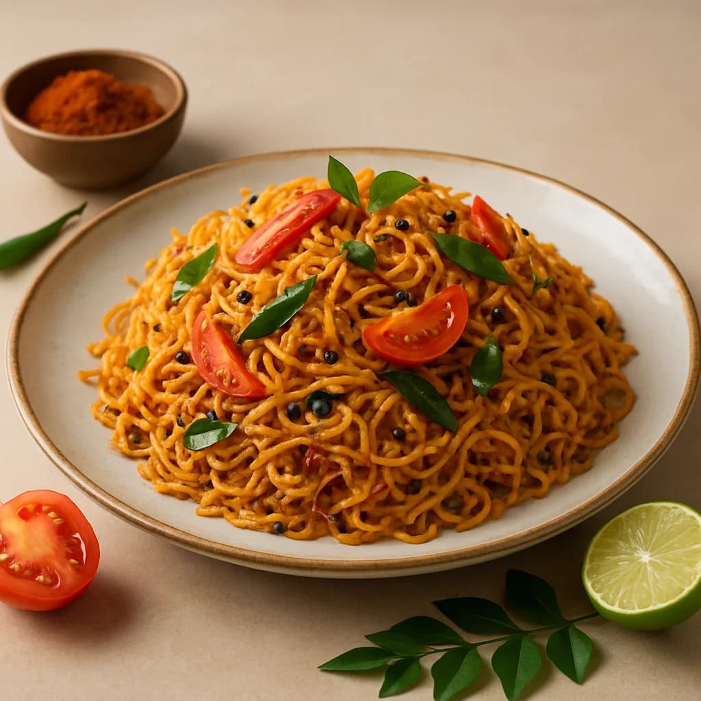 Tangy South Indian Masala Idiyappam recipe