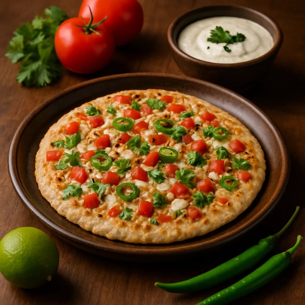 Tangy South Indian Oats Uttapam recipe