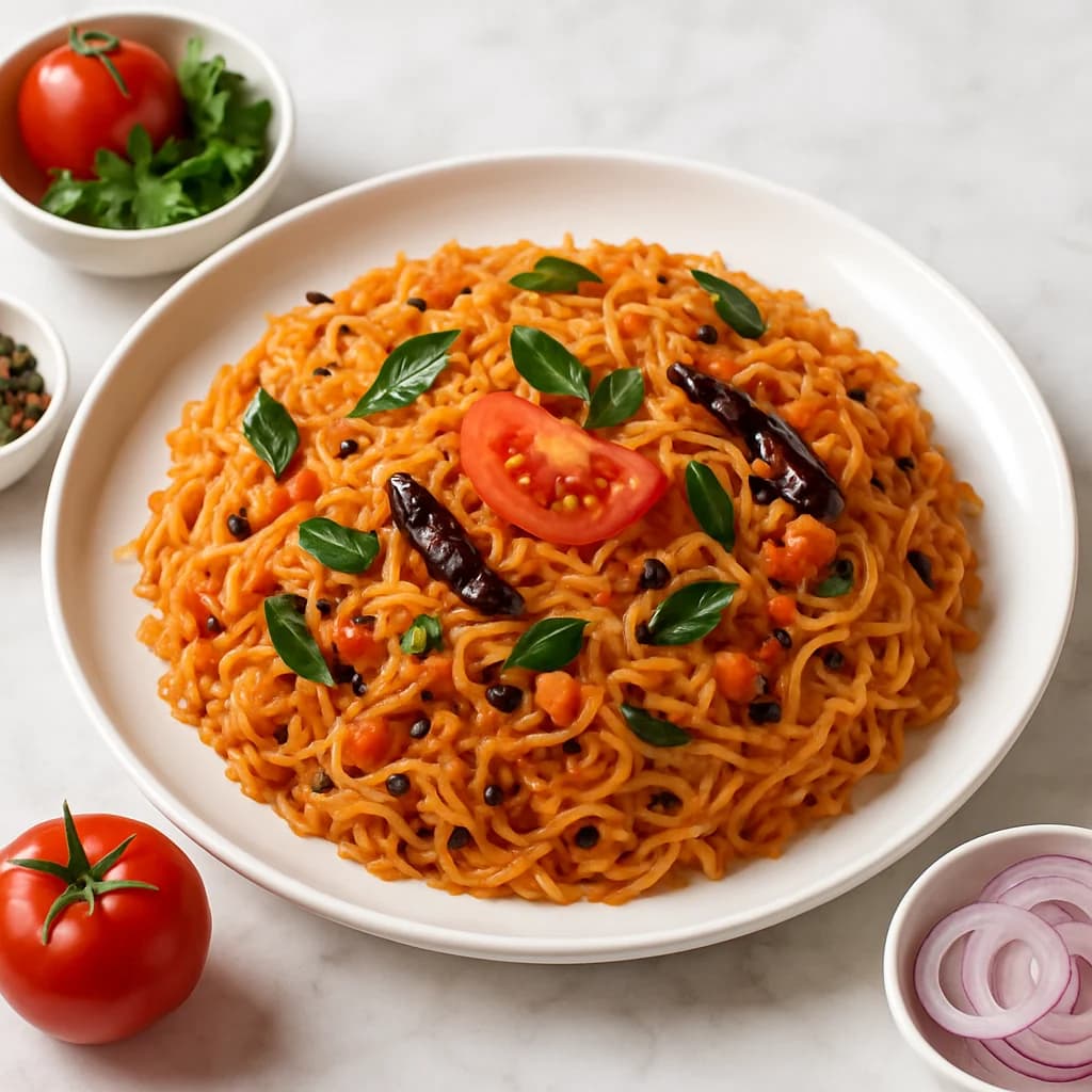 Tangy South Indian Tomato Sevai recipe