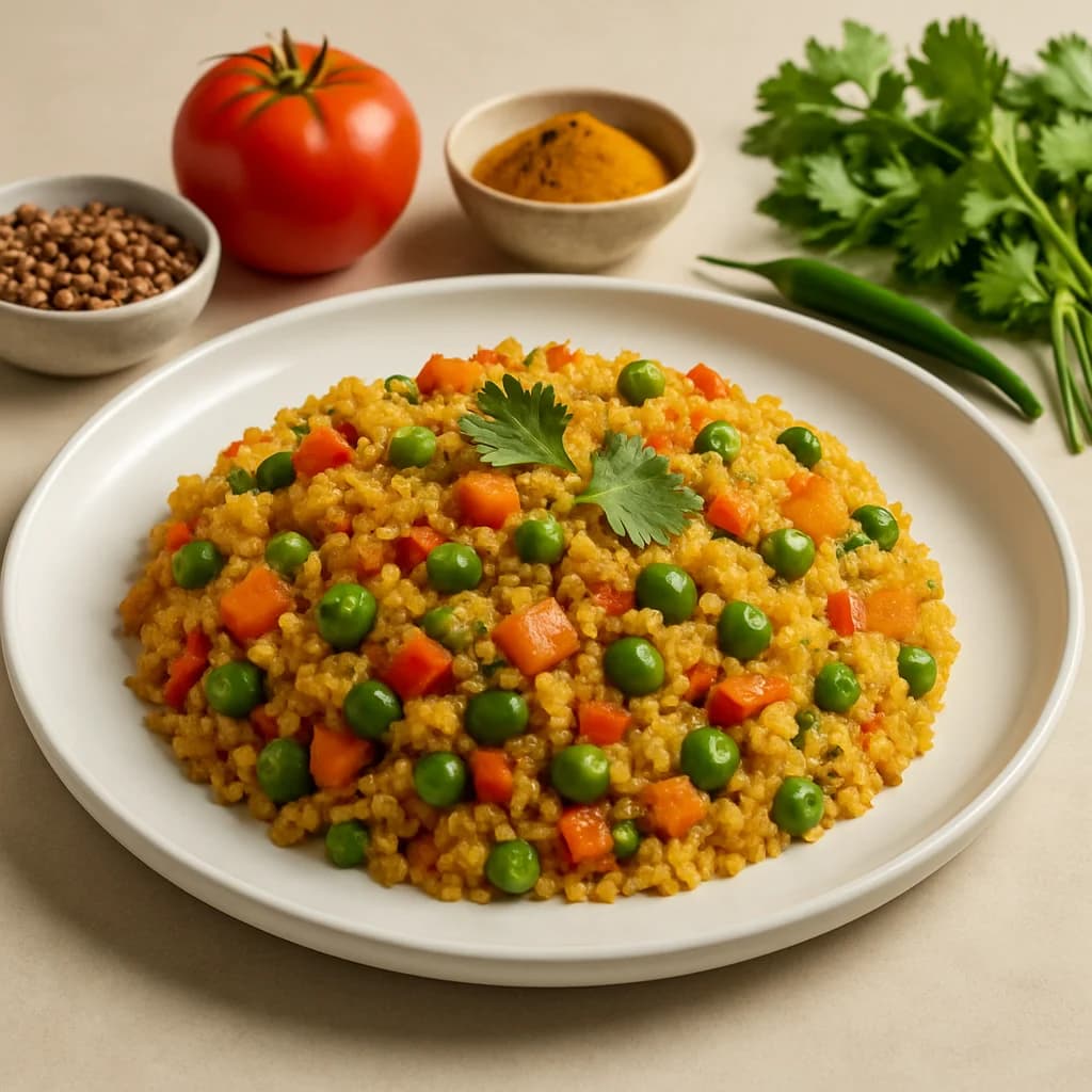 Tawa Masala Veggie Upma recipe