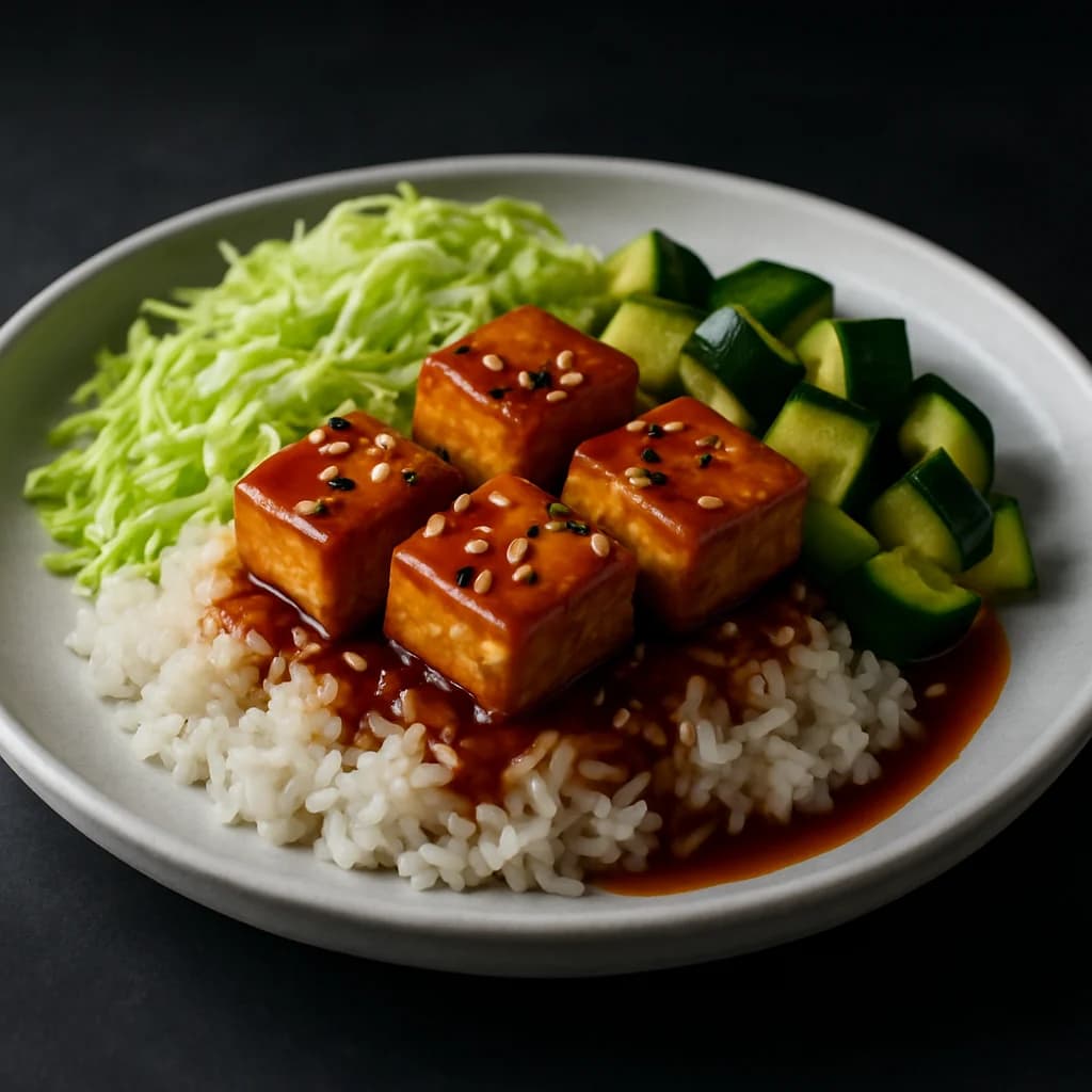 Teriyaki Tofu Donburi Bowl recipe