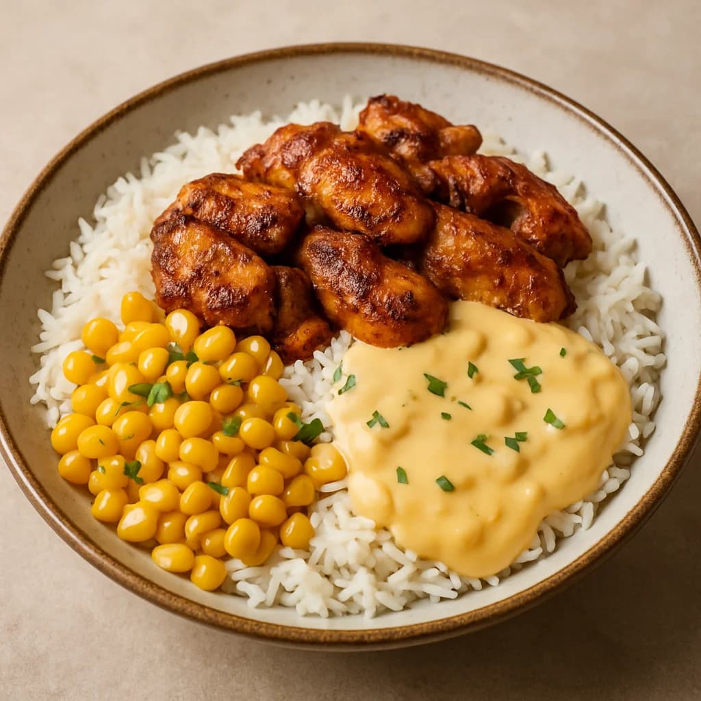 Tex-Mex Chicken & Queso Rice Bowls recipe