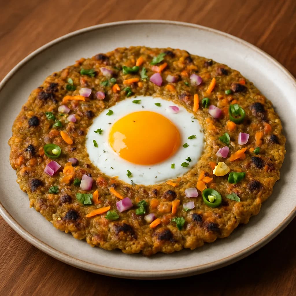 Thalipeeth with Egg recipe