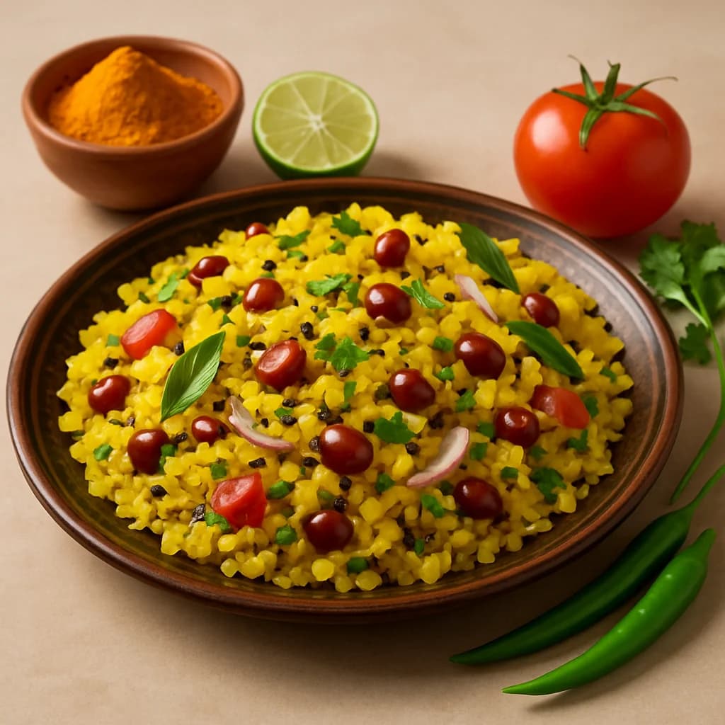 Spiced Poha with Curry Leaves recipe
