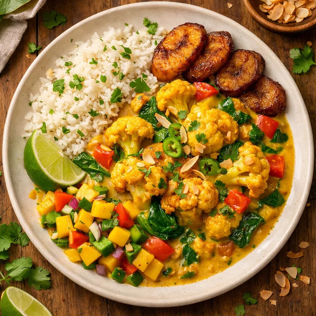 Caribbean Coconut Cauliflower Curry recipe