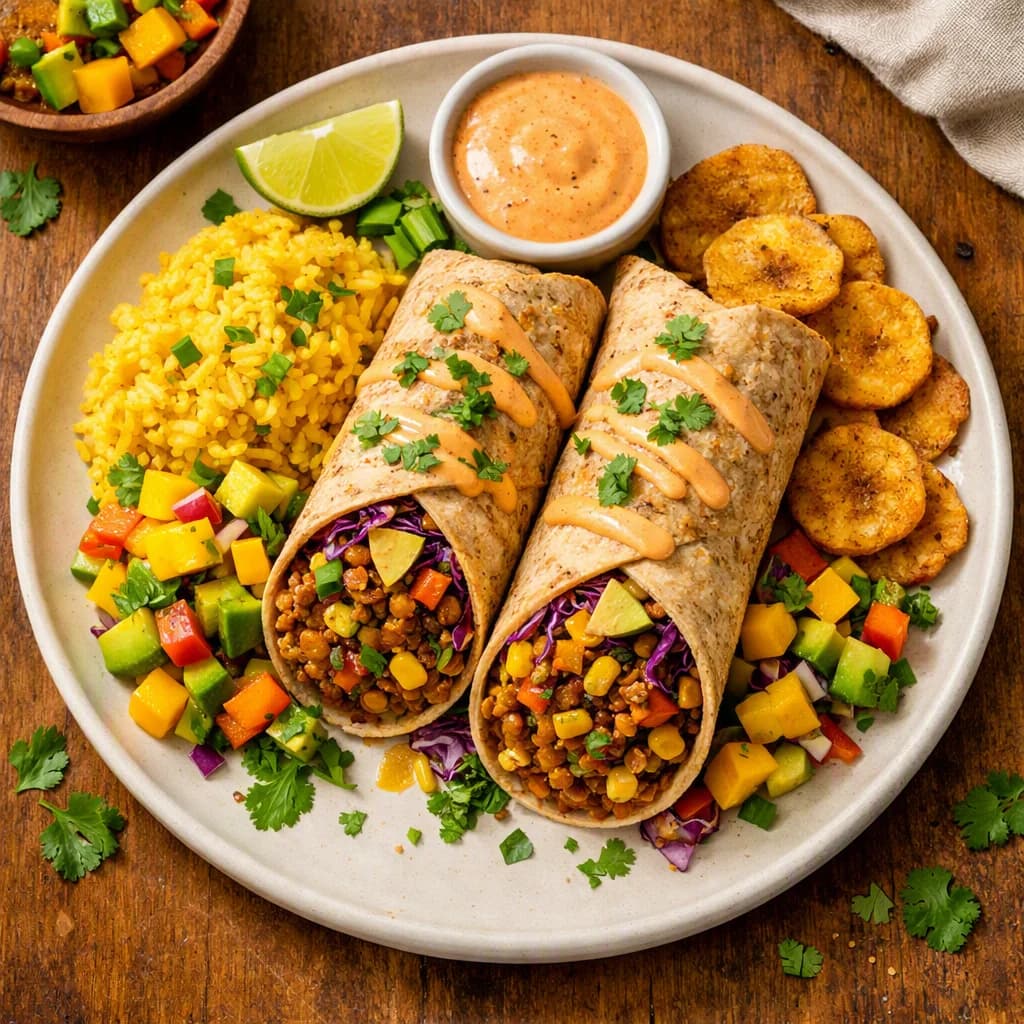 Caribbean Spiced Lentil Wraps recipe