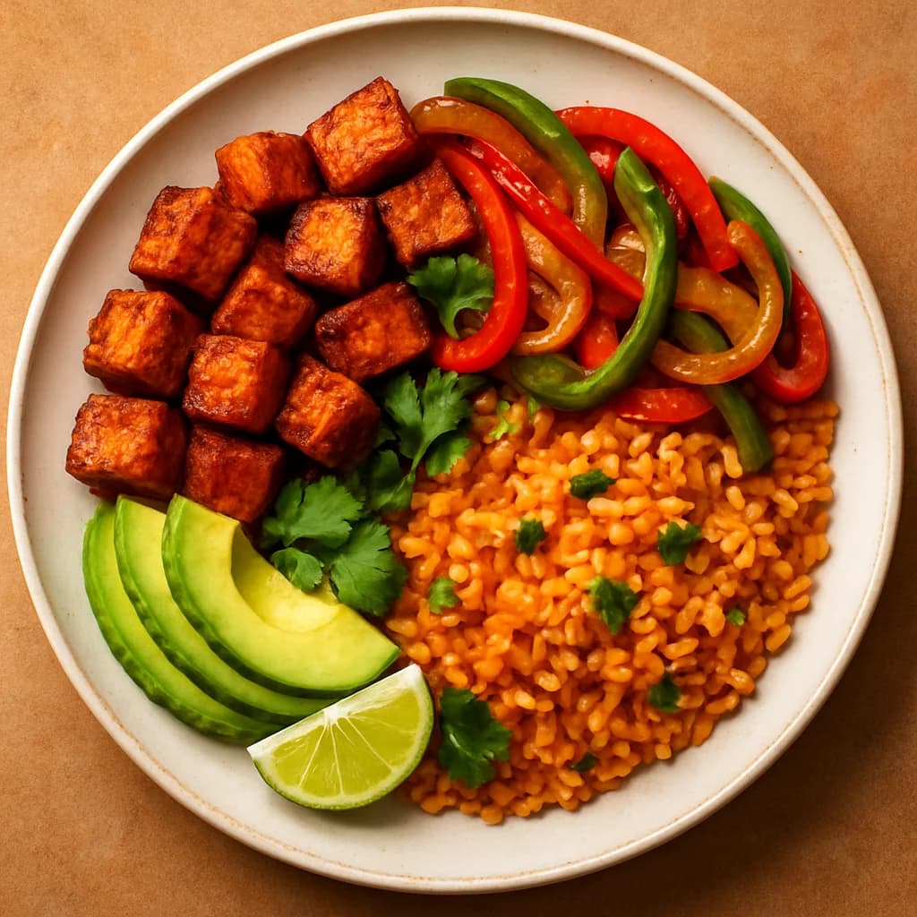 Chipotle Tofu Fajita Bowl recipe