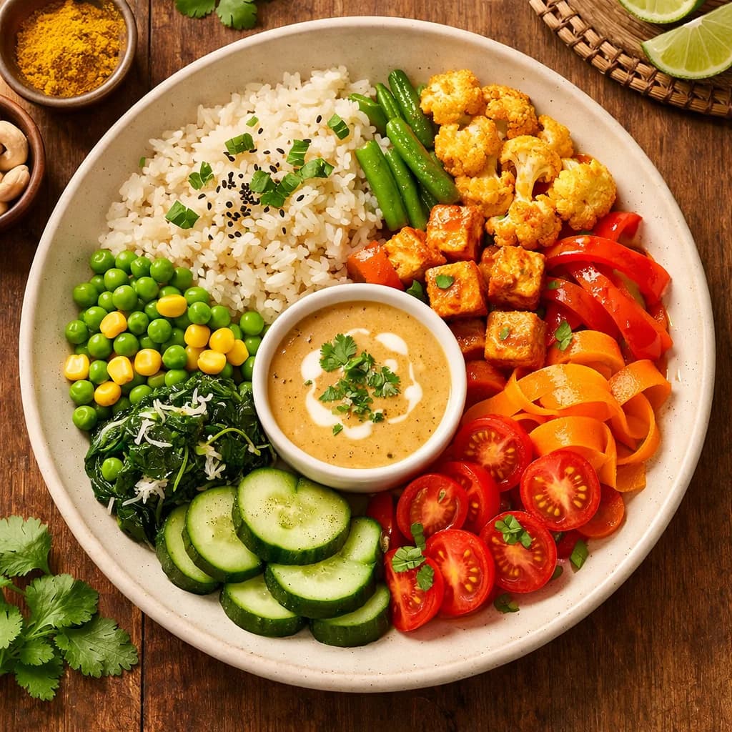 Coconut Milk Vegetable Rice Bowl recipe