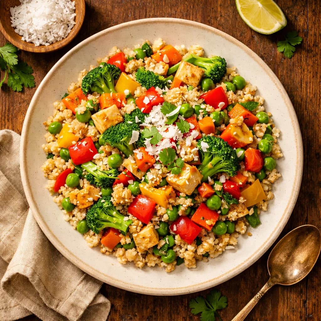 Coconut Millet and Vegetable Stir recipe