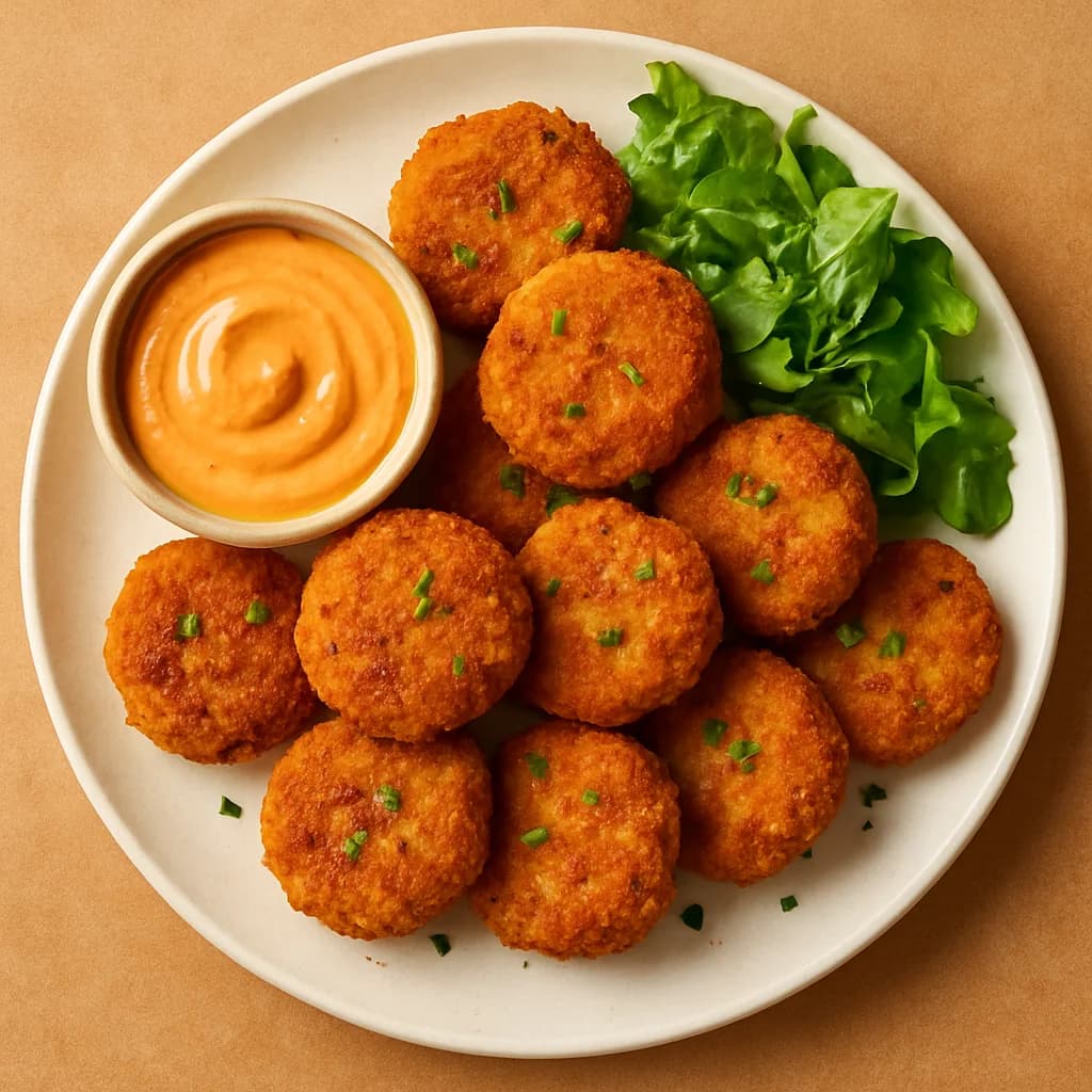 Crispy Chickpea Flour Veggie Bites recipe