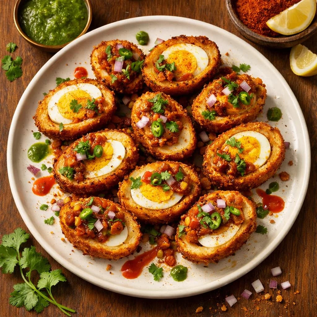 Crispy Egg Masala Poppers recipe