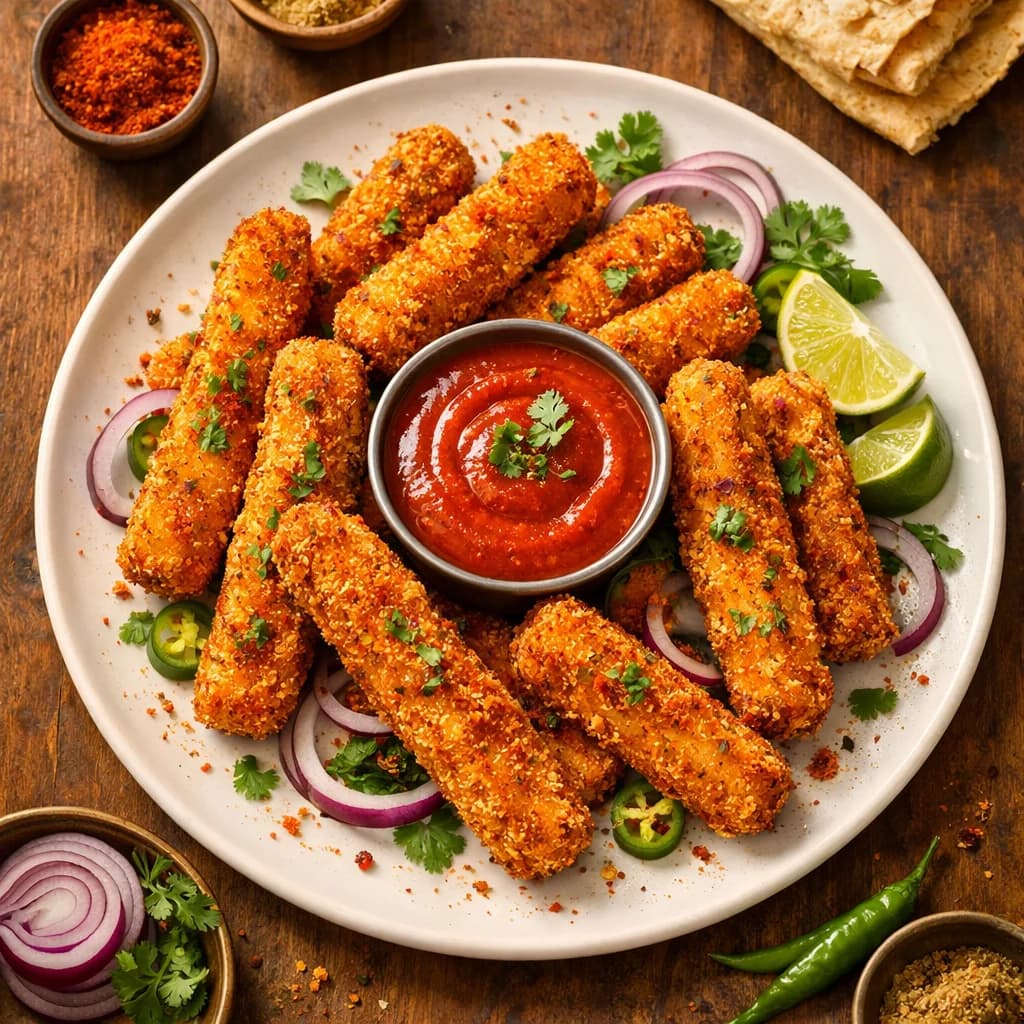 Crispy Masala Egg Fingers recipe