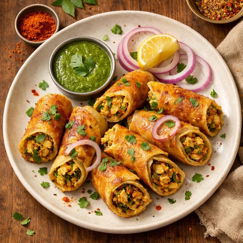 Crispy Masala Egg Roll-Ups recipe
