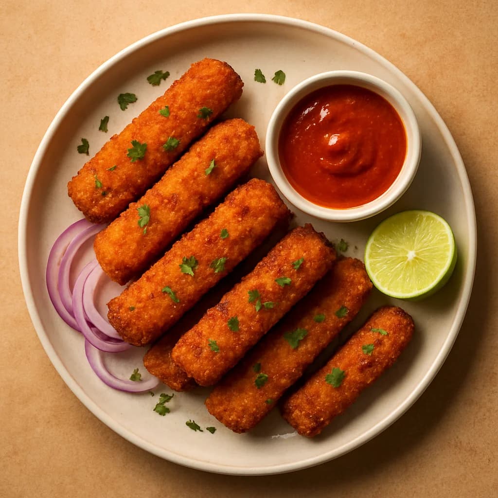 Crispy Masala Fish Fingers recipe
