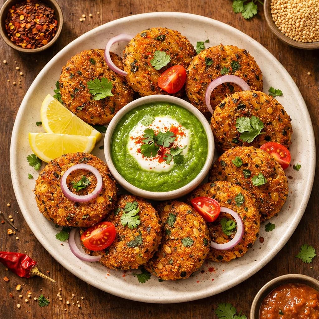 Crispy Masala Millet Patties recipe