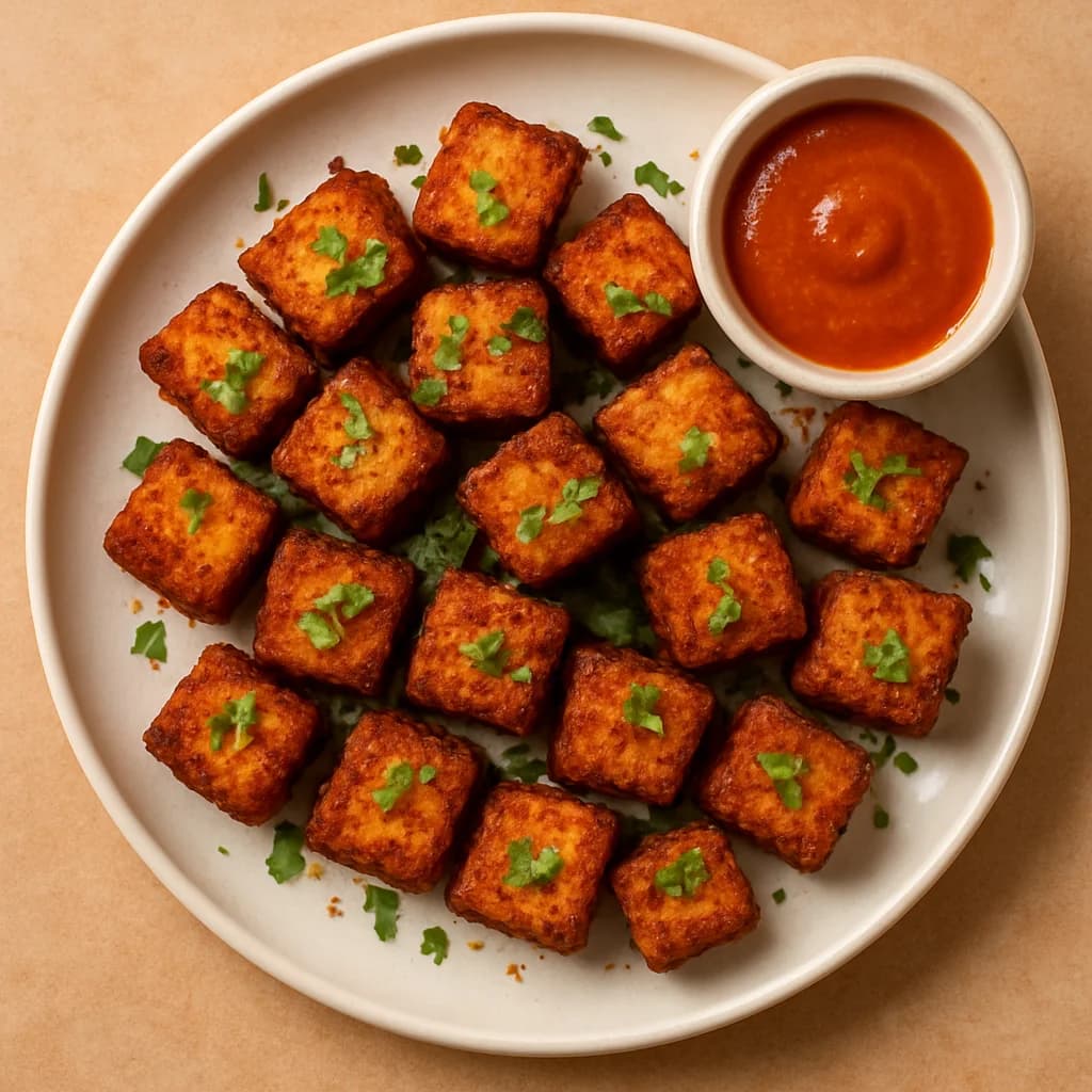 Crispy Masala Tofu Bites recipe