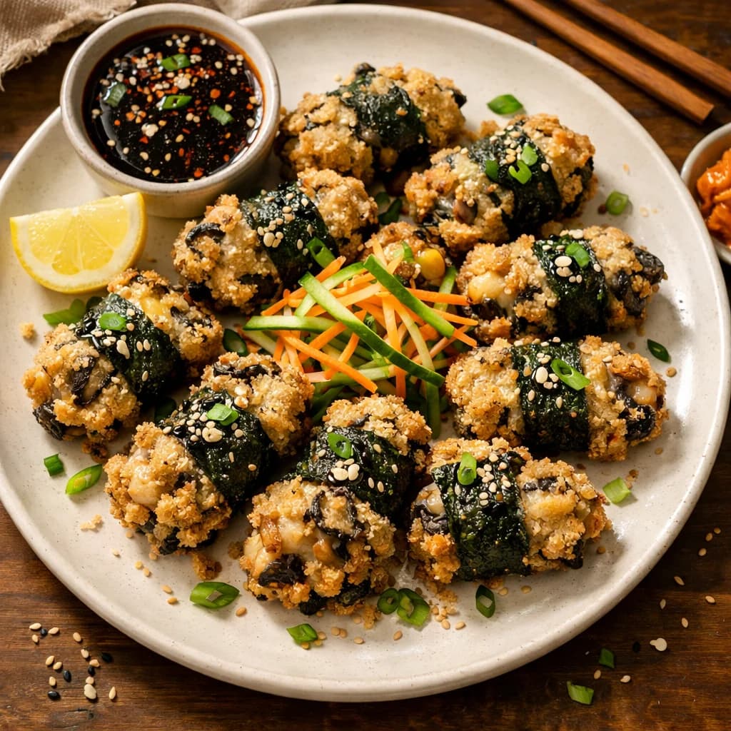 Crispy Mushroom Seaweed Bites recipe