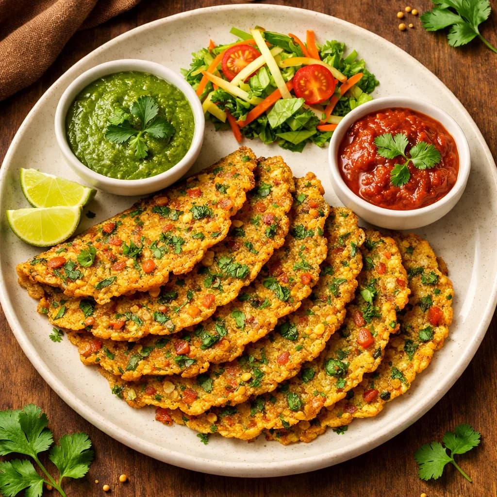 Crispy Oats and Lentil Chilla recipe