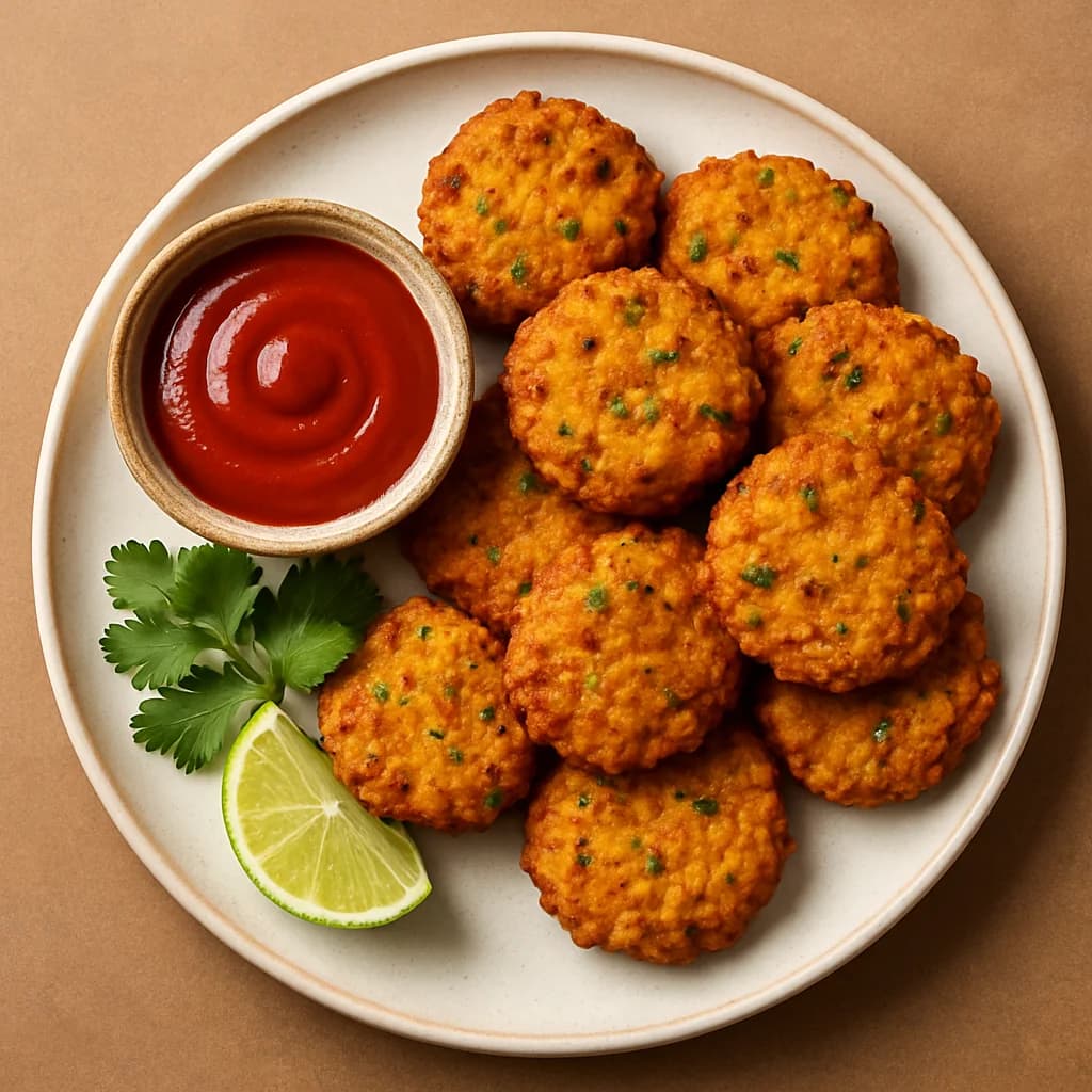 Crispy Spiced Moong Dal Fritters recipe
