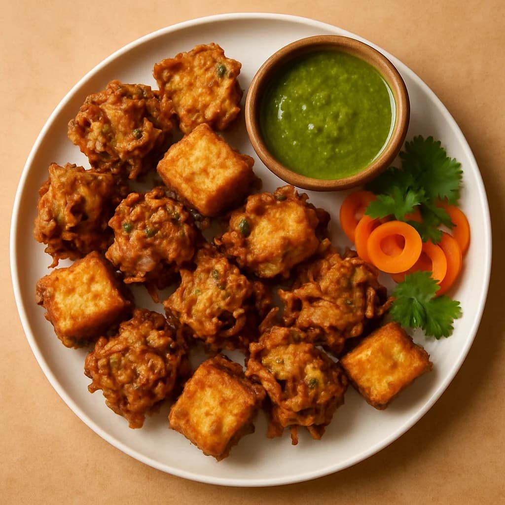 Crispy Tofu and Veggie Pakoras recipe