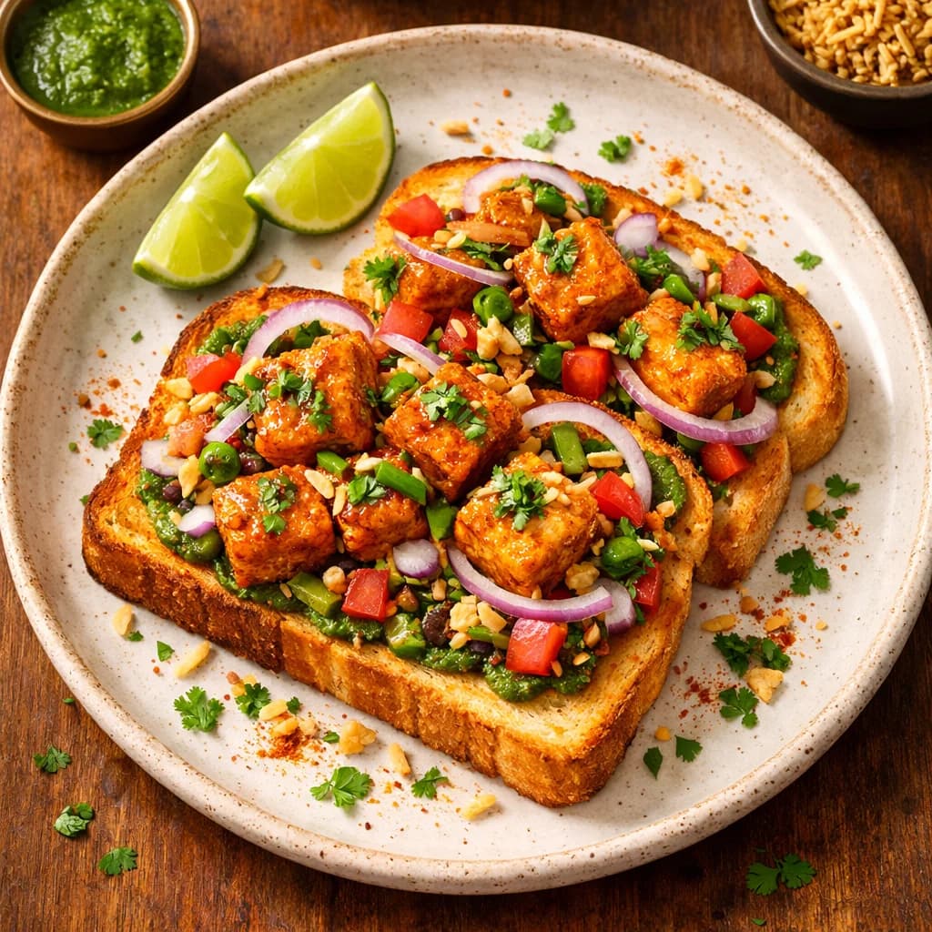 Crispy Tofu Masala Toast recipe