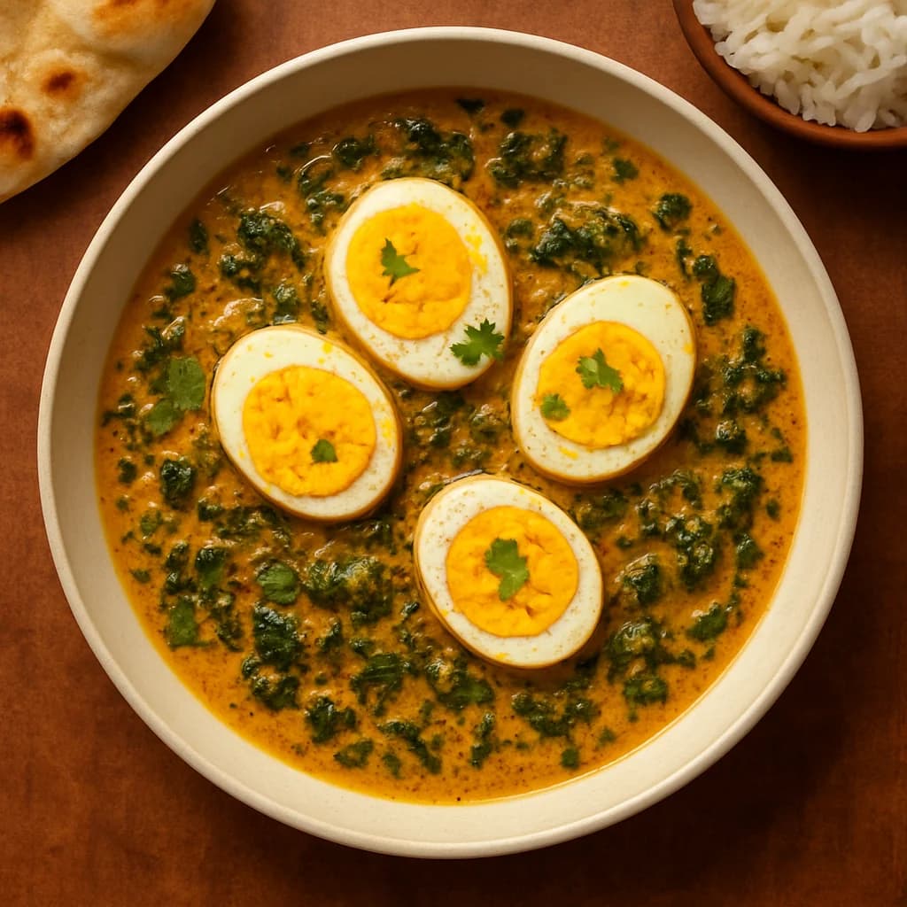 Egg and Spinach Coconut Curry recipe