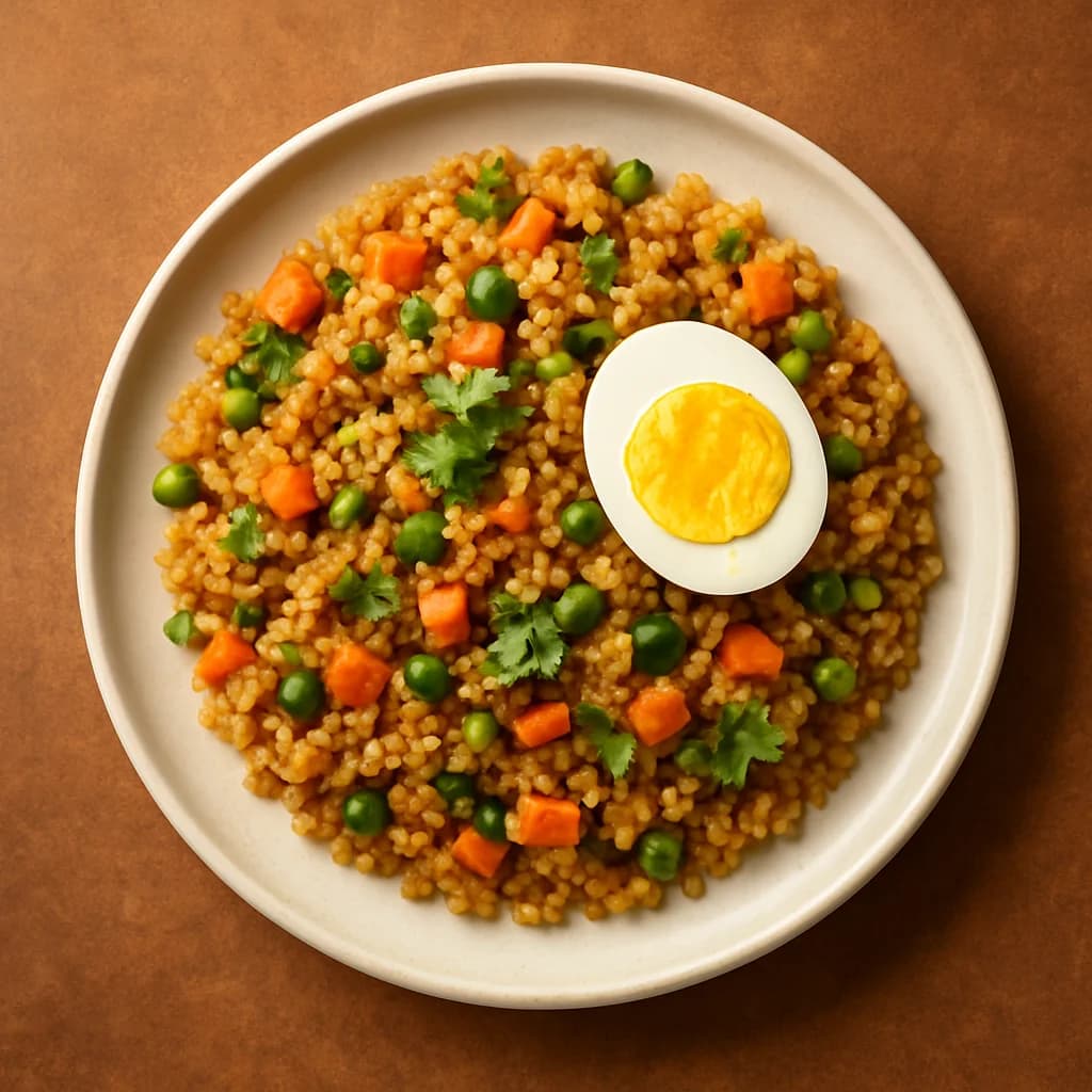 Egg and Veggie Millet Pilaf recipe