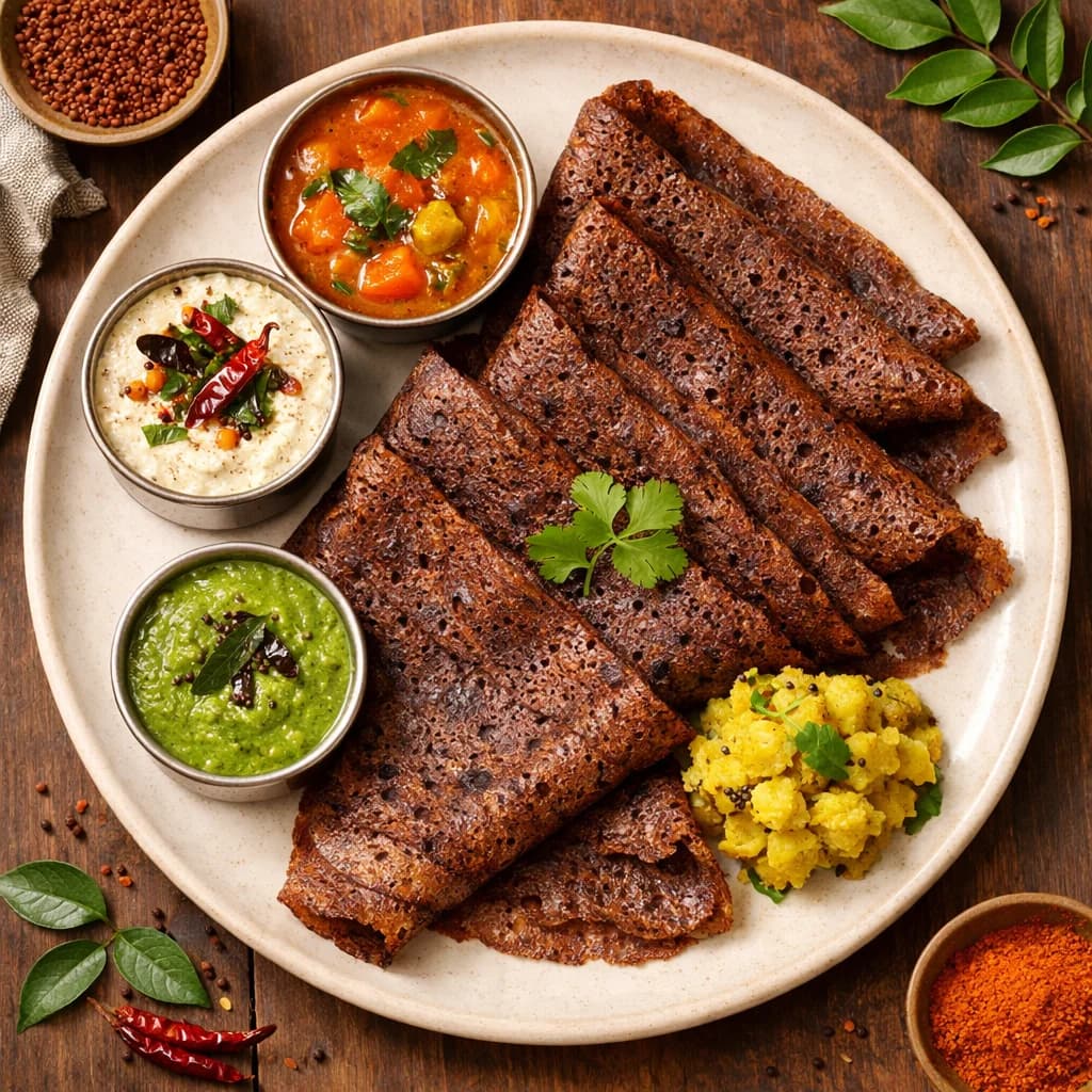 Flavorsome South Indian Ragi Dosa recipe