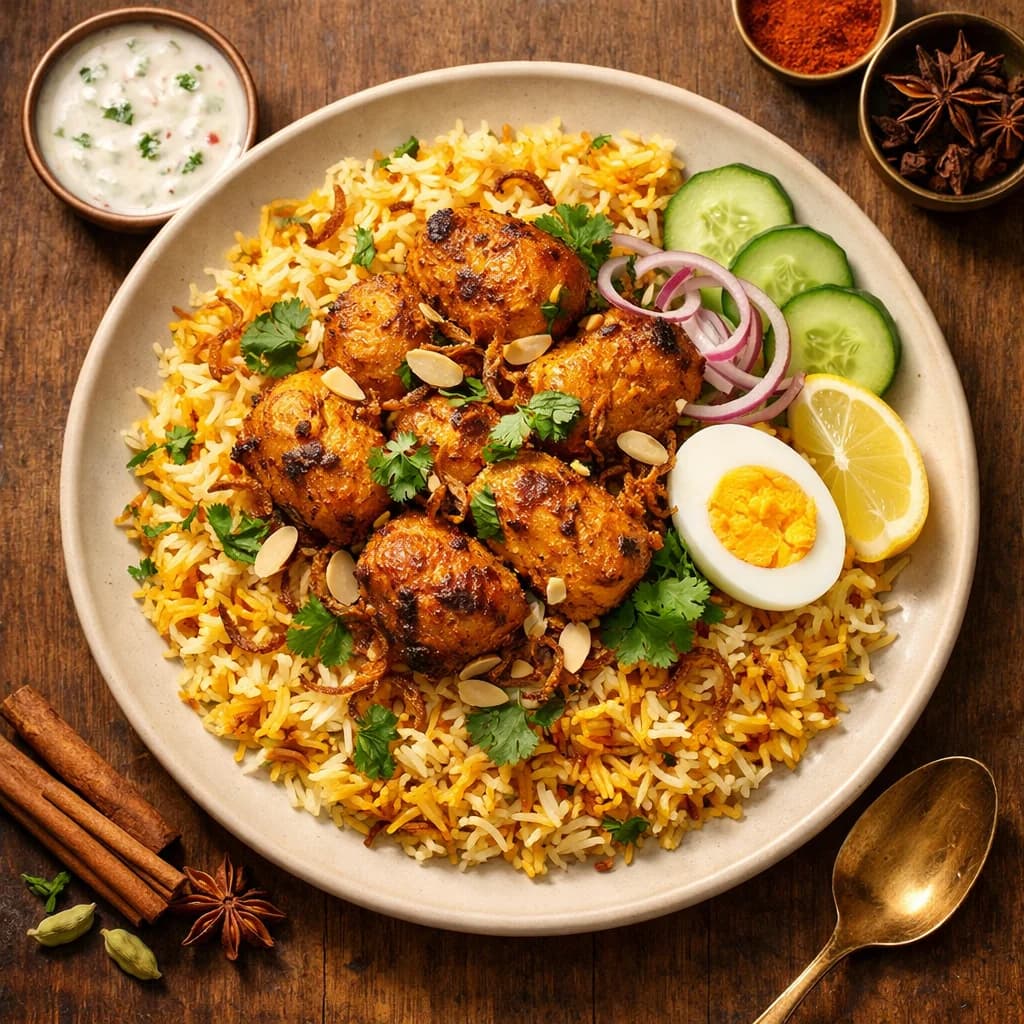 Golden Chicken Biryani Bowl recipe