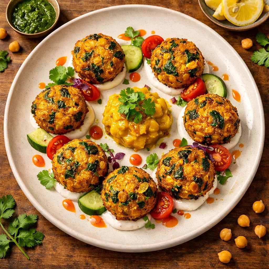 Golden Chickpea and Spinach Bites recipe