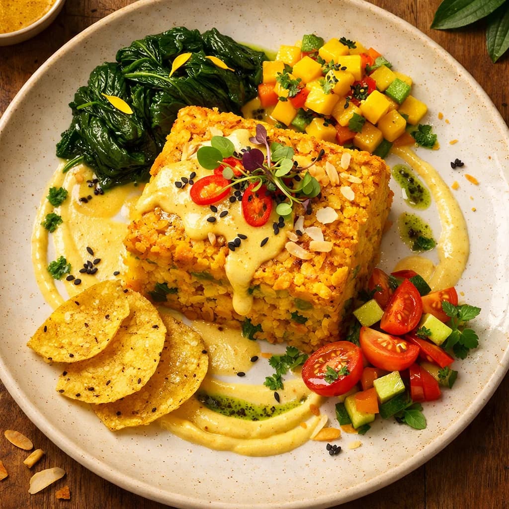 Golden Coconut Lentil Bake recipe