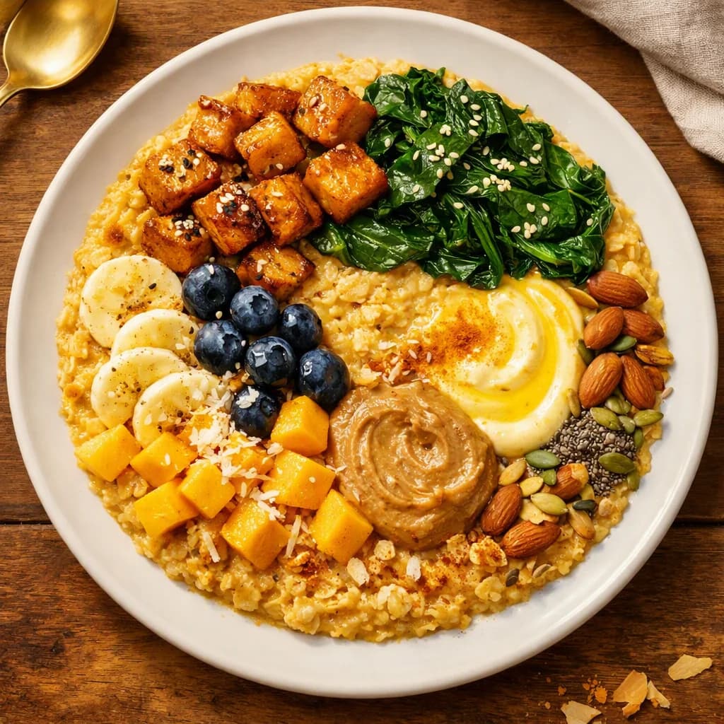 Golden Coconut Protein Oat Bowl recipe