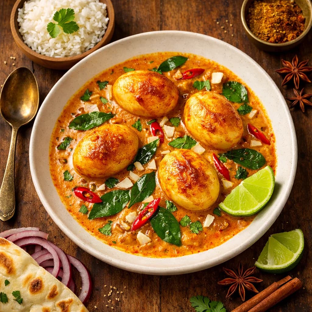 Golden Egg Curry with Coconut Milk recipe