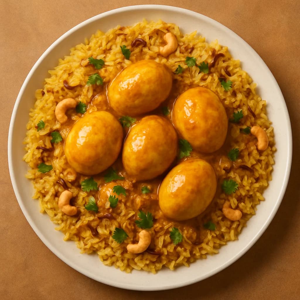 Golden Egg Shahi Pulao recipe