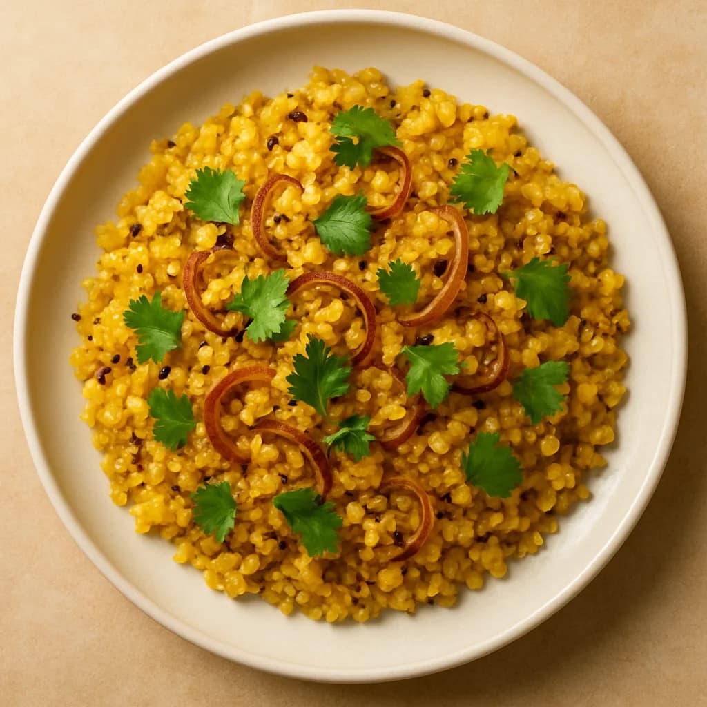 Golden Lentil and Quinoa Pulao recipe
