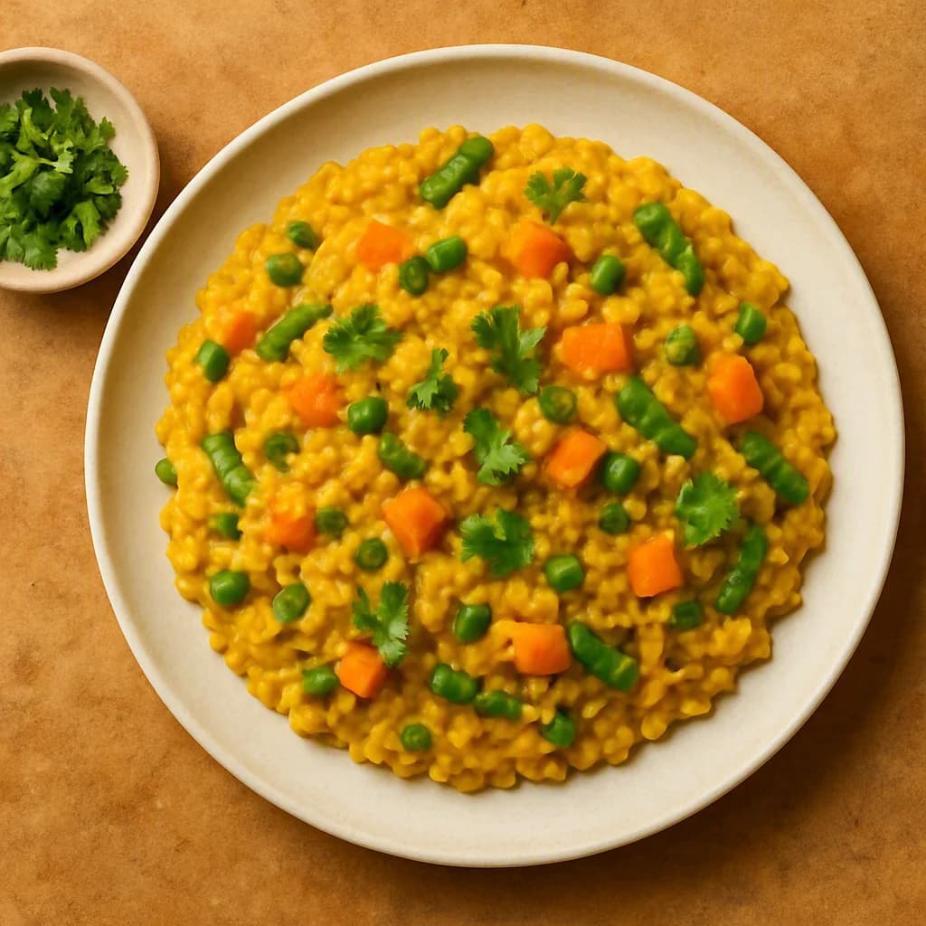 Golden Lentil and Vegetable Khichdi recipe