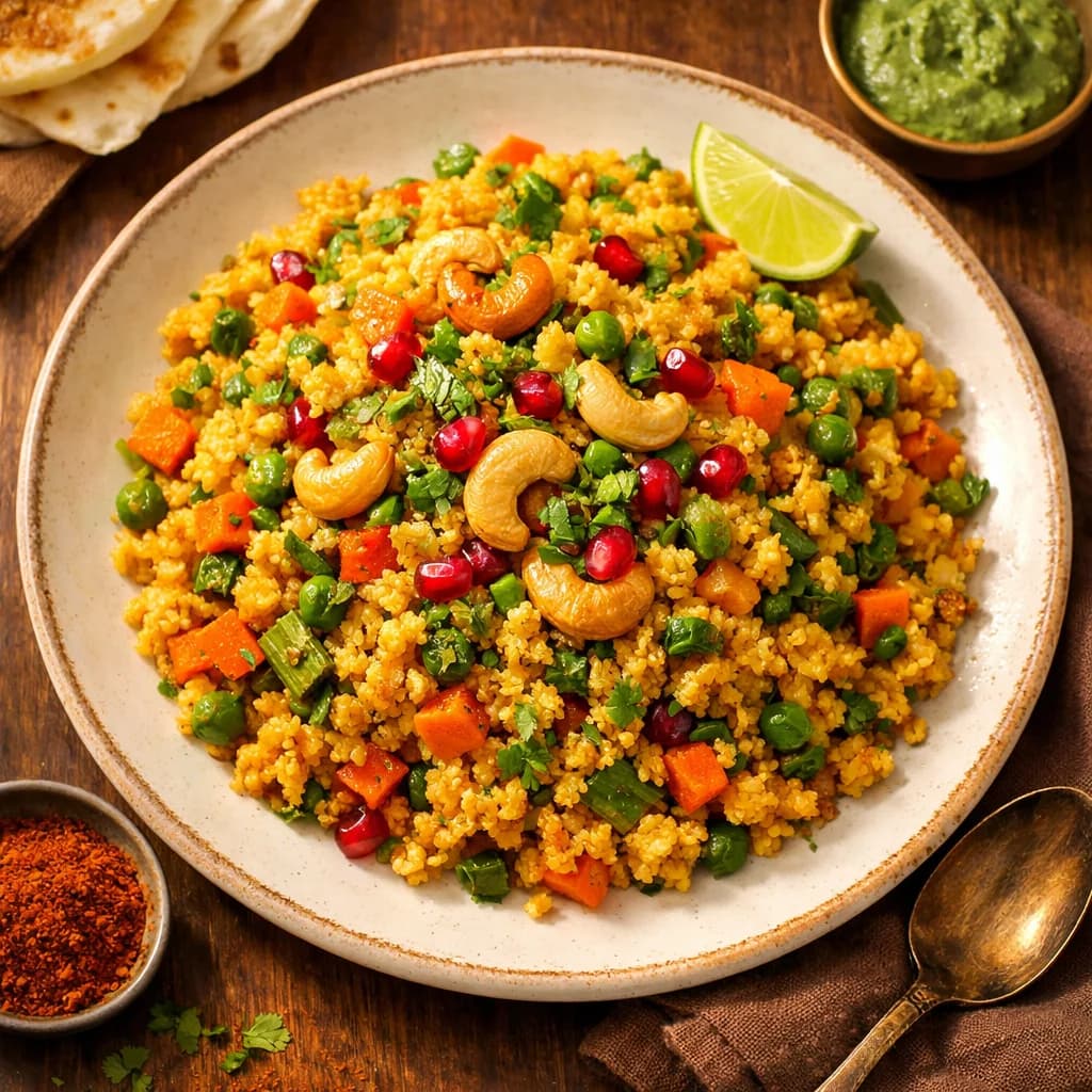 Golden Masala Millet Stir Up recipe