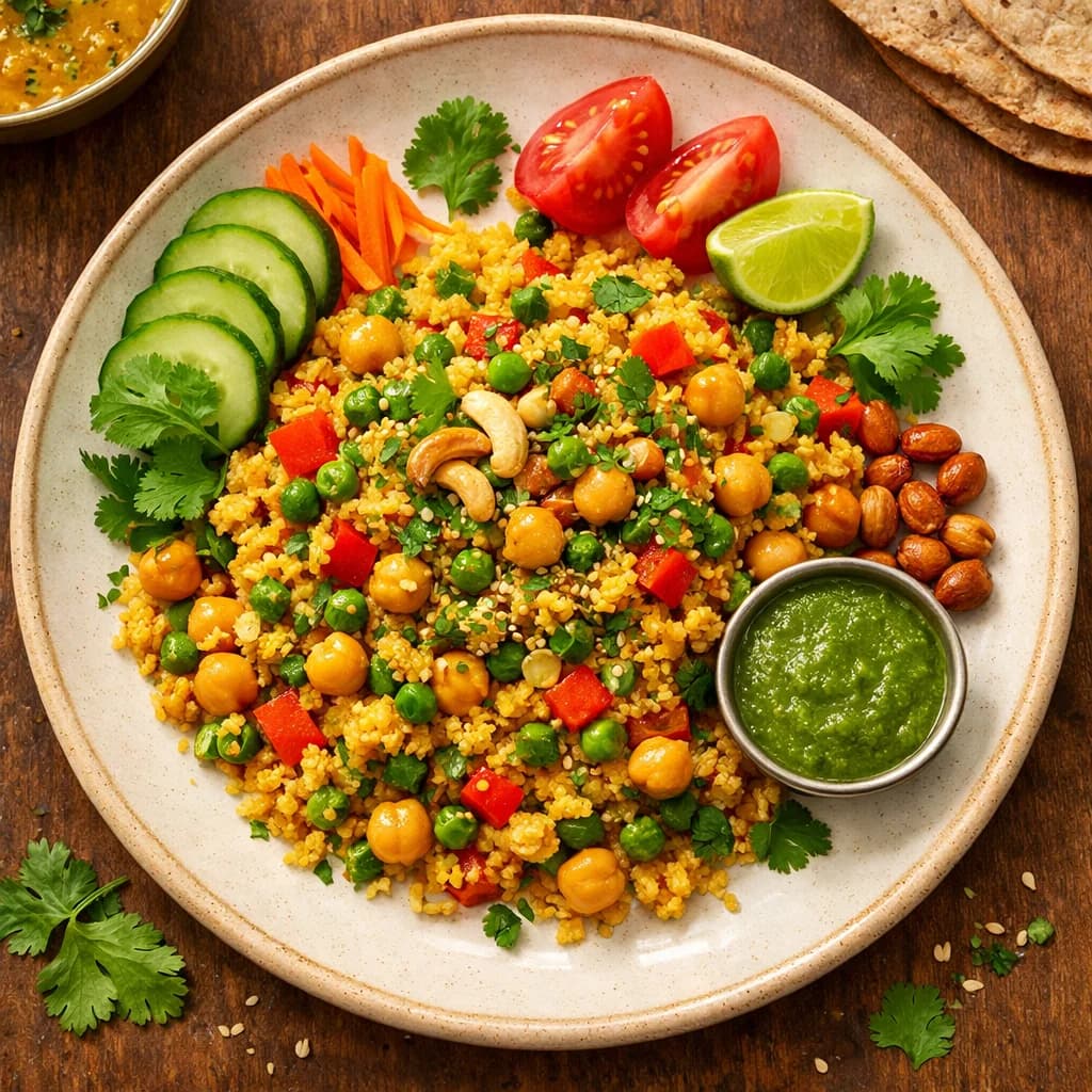 Golden Millet and Chickpea Stir Fry recipe