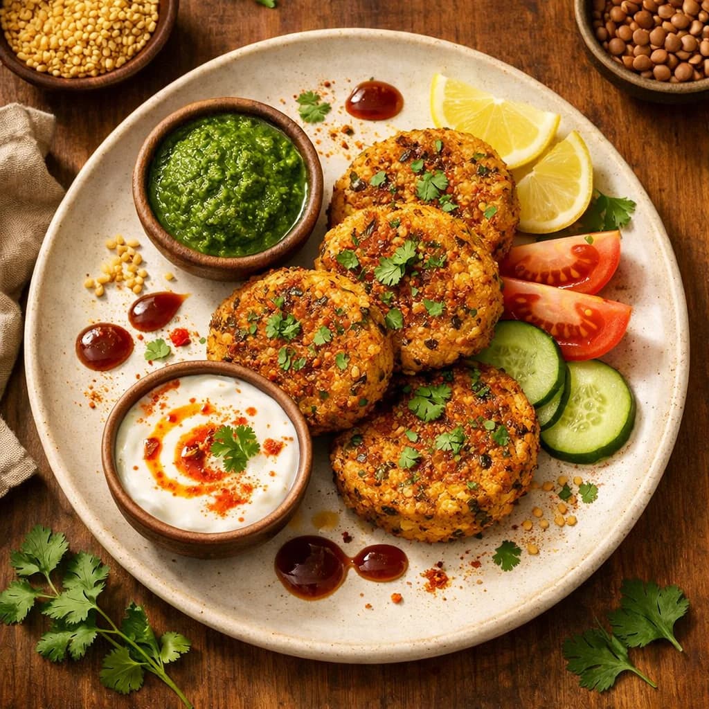 Golden Millet and Lentil Patties recipe