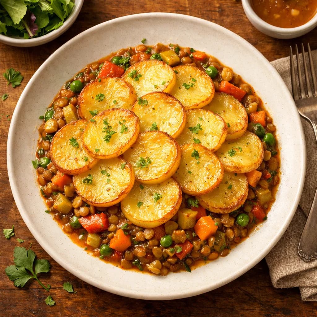Golden Vegetable and Lentil Hotpot recipe