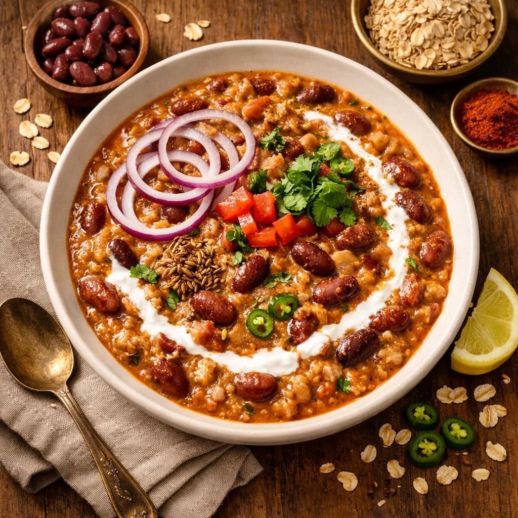 Hearty Rajma Oats Porridge recipe