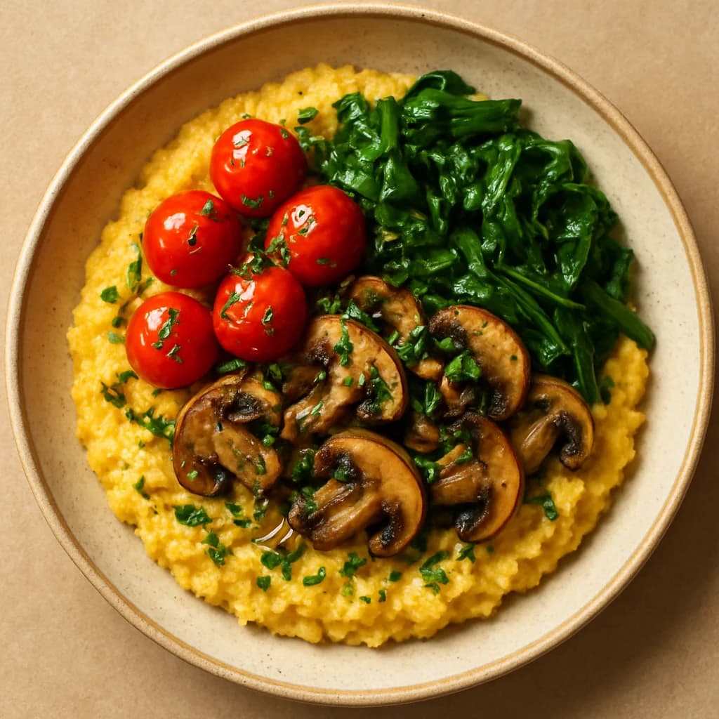 Herbed Vegan Polenta Breakfast Bowl recipe